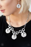 Hypnotized - Silver Necklace - Paparazzi Accessories Necklace Bedazzle Me Pretty Mobile Fashion Boutique