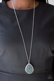 I Am Queen - Blue Necklace - Paparazzi Accessories Necklace Bedazzle Me Pretty Mobile Fashion Boutique