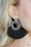I Am Spartacus - Black Earrings - Paparazzi Accessories Earrings Bedazzle Me Pretty Mobile Fashion Boutique