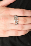 I Believe In Love - Silver Ring - Paparazzi Accessories Ring Bedazzle Me Pretty Mobile Fashion Boutique
