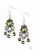 I Better Get GLOWING - Green Earrings - Paparazzi Accessories Earrings Bedazzle Me Pretty Mobile Fashion Boutique