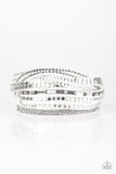 I Came To Slay - White Bracelet - Paparazzi Accessories Bracelet Bedazzle Me Pretty Mobile Fashion Boutique