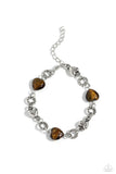 I Can Feel Your Heartbeat - Brown Bracelet - Paparazzi Accessories Bracelet Bedazzle Me Pretty Mobile Fashion Boutique