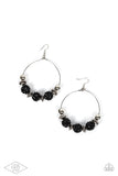 I Can Take a Compliment - Black Earrings - Paparazzi Accessories Earrings FS-Bedazzle Me Pretty Mobile Fashion Boutique