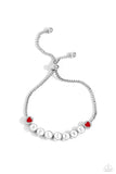 I Cant Believe It! - White Bracelet - Paparazzi Accessories Bracelet Bedazzle Me Pretty Mobile Fashion Boutique