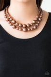 I Double Dare You - Copper Necklace - Paparazzi Accessories Necklace Bedazzle Me Pretty Mobile Fashion Boutique