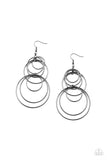 I Feel Dizzy - Black Earrings - Paparazzi Accessories Earrings Bedazzle Me Pretty Mobile Fashion Boutique