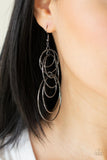 I Feel Dizzy - Black Earrings - Paparazzi Accessories Earrings Bedazzle Me Pretty Mobile Fashion Boutique