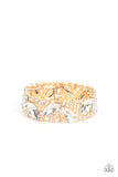 I Have Chills - Gold Bracelet - Paparazzi Accessories Bracelet Bedazzle Me Pretty Mobile Fashion Boutique