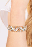 I Have Chills - Gold Bracelet - Paparazzi Accessories Bracelet Bedazzle Me Pretty Mobile Fashion Boutique