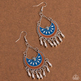 I Just Need CHIME - Blue Earrings - Paparazzi Accessories Earrings Bedazzle Me Pretty Mobile Fashion Boutique