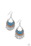 I Just Need CHIME - Blue Earrings - Paparazzi Accessories Earrings Bedazzle Me Pretty Mobile Fashion Boutique