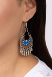 I Just Need CHIME - Blue Earrings - Paparazzi Accessories Earrings Bedazzle Me Pretty Mobile Fashion Boutique