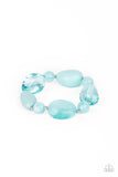 I Need a STAYCATION - Blue Bracelet - Paparazzi Accessories Bracelet Bedazzle Me Pretty Mobile Fashion Boutique