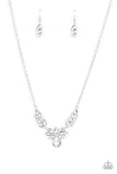 I Need Some HEIR - White Necklace - Paparazzi Accessories Necklace Bedazzle Me Pretty Mobile Fashion Boutique