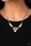 I Need Some HEIR - White Necklace - Paparazzi Accessories Necklace Bedazzle Me Pretty Mobile Fashion Boutique