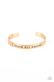 I Stand All Amazed - Gold Bracelet - Paparazzi Accessories Bracelet Bedazzle Me Pretty Mobile Fashion Boutique