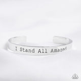 I Stand All Amazed - Silver Bracelet - Paparazzi Accessories Bracelet Bedazzle Me Pretty Mobile Fashion Boutique