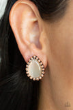 I Wanna GLOW - Copper Earrings - Paparazzi Accessories Earrings Bedazzle Me Pretty Mobile Fashion Boutique