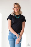 I Want To SEA The World - Blue Necklace - Paparazzi Accessories Necklace Bedazzle Me Pretty Mobile Fashion Boutique
