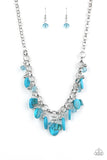 I Want To SEA The World - Blue Necklace - Paparazzi Accessories Necklace Bedazzle Me Pretty Mobile Fashion Boutique