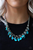 I Want To SEA The World - Blue Necklace - Paparazzi Accessories Necklace Bedazzle Me Pretty Mobile Fashion Boutique