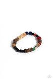 I WOOD Be So Lucky - Blue Bracelet - Paparazzi Accessories Bracelet Bedazzle Me Pretty Mobile Fashion Boutique