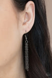 Ice Age Intensity - Black Necklace - Paparazzi Accessories Necklace Bedazzle Me Pretty Mobile Fashion Boutique