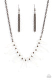 Ice Age Intensity - Black Necklace - Paparazzi Accessories Necklace Bedazzle Me Pretty Mobile Fashion Boutique