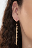 Ice Age Intensity - Gold Necklace - Paparazzi Accessories Necklace Bedazzle Me Pretty Mobile Fashion Boutique