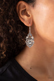 Ice Castle Couture - Silver Earrings - Paparazzi Accessories Earrings Bedazzle Me Pretty Mobile Fashion Boutique