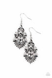 Ice Castle Couture - Silver Earrings - Paparazzi Accessories Earrings Bedazzle Me Pretty Mobile Fashion Boutique