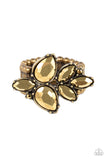 Ice-Cold Couture - Brass Ring - Paparazzi Accessories Ring Bedazzle Me Pretty Mobile Fashion Boutique