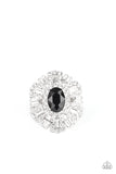 Iceberg Ahead - Black Ring - Paparazzi Accessories Ring Bedazzle Me Pretty Mobile Fashion Boutique
