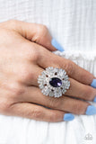 Iceberg Ahead - Purple Ring - Paparazzi Accessories Ring Bedazzle Me Pretty Mobile Fashion Boutique