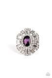 Iceberg Ahead - Purple Ring - Paparazzi Accessories Ring Bedazzle Me Pretty Mobile Fashion Boutique