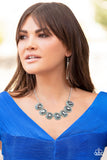 Iced Iron - Silver Necklace - Paparazzi Accessories Necklace Bedazzle Me Pretty Mobile Fashion Boutique