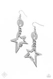 Iconic Impression - Silver Earrings - Paparazzi Accessories Earrings Bedazzle Me Pretty Mobile Fashion Boutique