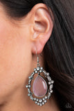 Icy Eden - Pink Earrings - Paparazzi Accessories Earrings Bedazzle Me Pretty Mobile Fashion Boutique