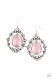Icy Eden - Pink Earrings - Paparazzi Accessories Earrings Bedazzle Me Pretty Mobile Fashion Boutique