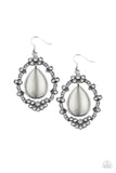 Icy Eden - White Earrings - Paparazzi Accessories Earrings Bedazzle Me Pretty Mobile Fashion Boutique