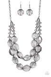 Icy Illumination - Black Necklace - Paparazzi Accessories Necklace Bedazzle Me Pretty Mobile Fashion Boutique