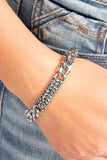 Icy Impact - Silver Bracelet - Paparazzi Accessories Bracelet Bedazzle Me Pretty Mobile Fashion Boutique