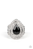 Icy Indulgence - Black Ring - Paparazzi Accessories Ring Bedazzle Me Pretty Mobile Fashion Boutique
