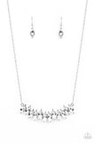 Icy Intensity - White Necklace - Paparazzi Accessories Necklace Bedazzle Me Pretty Mobile Fashion Boutique