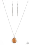 Icy Opalescence - Brown Necklace - Paparazzi Accessories Necklace Bedazzle Me Pretty Mobile Fashion Boutique