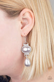 Icy Shimmer - Silver Earrings - Paparazzi Accessories Earrings Bedazzle Me Pretty Mobile Fashion Boutique