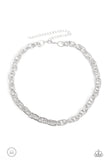 If I Only Had a CHAIN - Silver Necklace - Paparazzi Accessories Necklace Bedazzle Me Pretty Mobile Fashion Boutique
