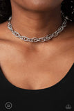 If I Only Had a CHAIN - Silver Necklace - Paparazzi Accessories Necklace Bedazzle Me Pretty Mobile Fashion Boutique