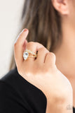 If The Crown Fits - Gold Ring - Paparazzi Accessories Ring Bedazzle Me Pretty Mobile Fashion Boutique